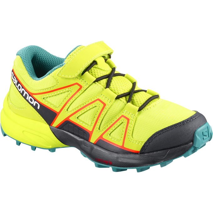 Zapatillas Trail Running Salomon Niños Amarillo / Negras - Salomon Argentina SPEEDCROSS BUNGEE K ,18